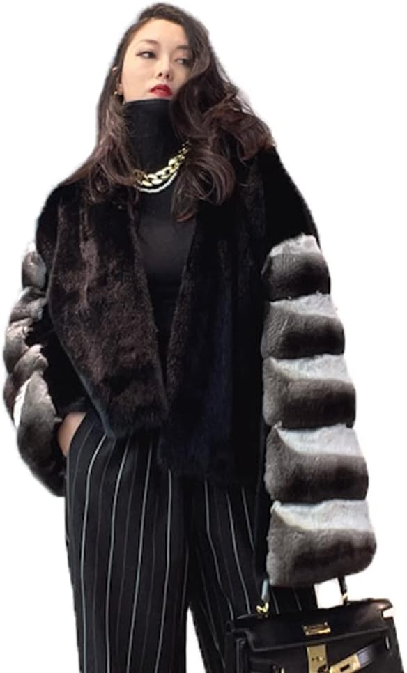 美品】シルバーフォックス 本毛皮 ファーコート 裾周り121cm L